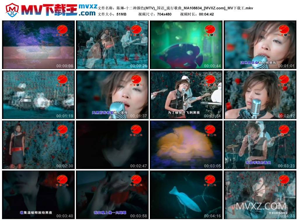 陈琳-十二种颜色(MTV)_国语_流行歌曲_MA108834